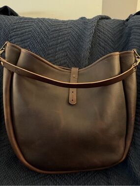 Go Forth Goods Large Celeste ~Mocha 
Dark hide-very smooth